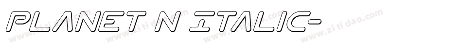Planet N Italic字体转换